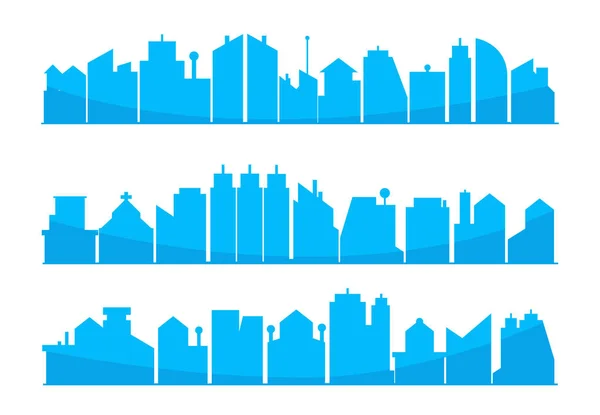 Ilustración Vectorial Edificios Paisaje Urbano — Vector de stock