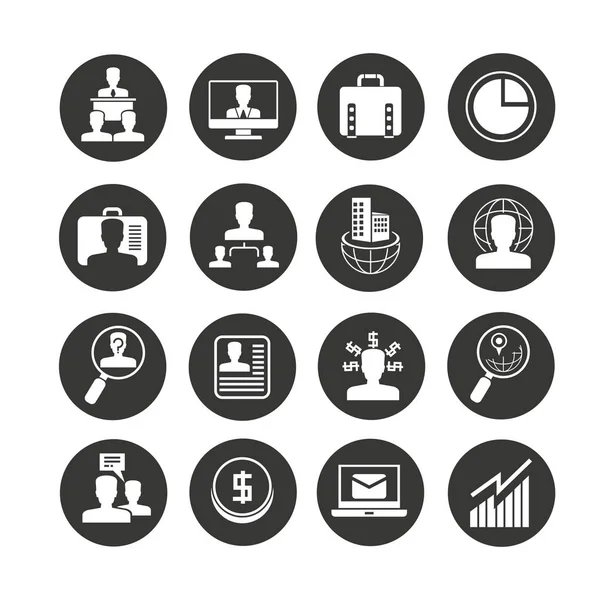 Set Icone Della Linea Business Illustrazione Vettoriale — Vettoriale Stock