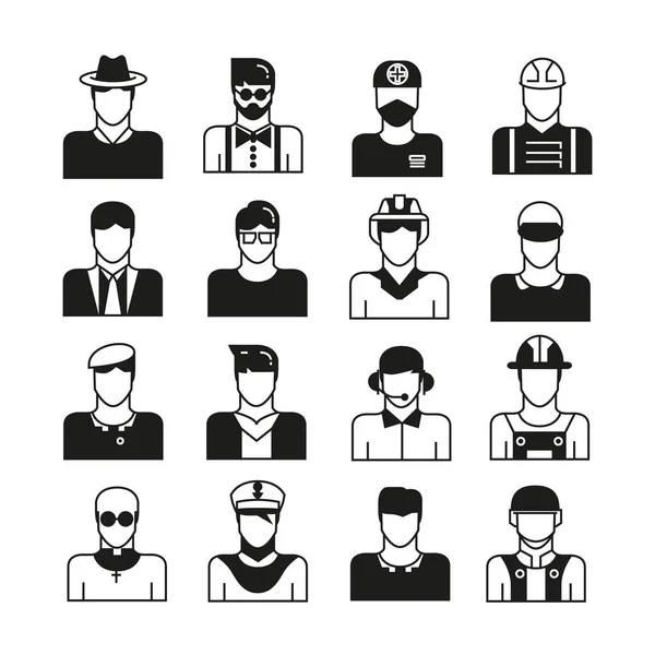 Avatars Set Vector Illustration — Stock Vector