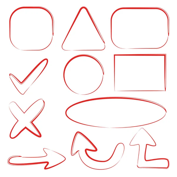 Signes Mathématiques Signes Marqueurs — Image vectorielle