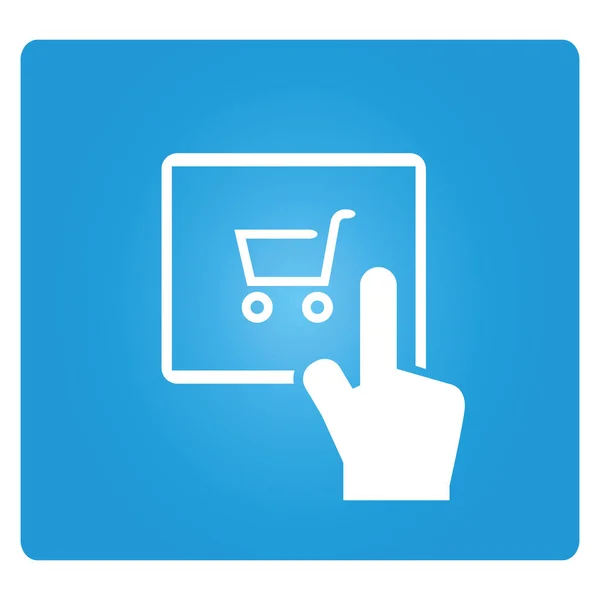 Icono Web Ilustración Vectorial Compras Online — Vector de stock