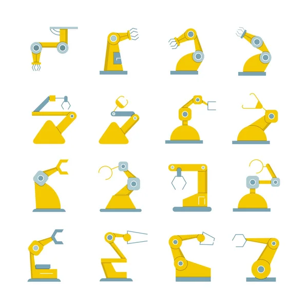 Robotarm Iconen Vector Illustratie — Stockvector