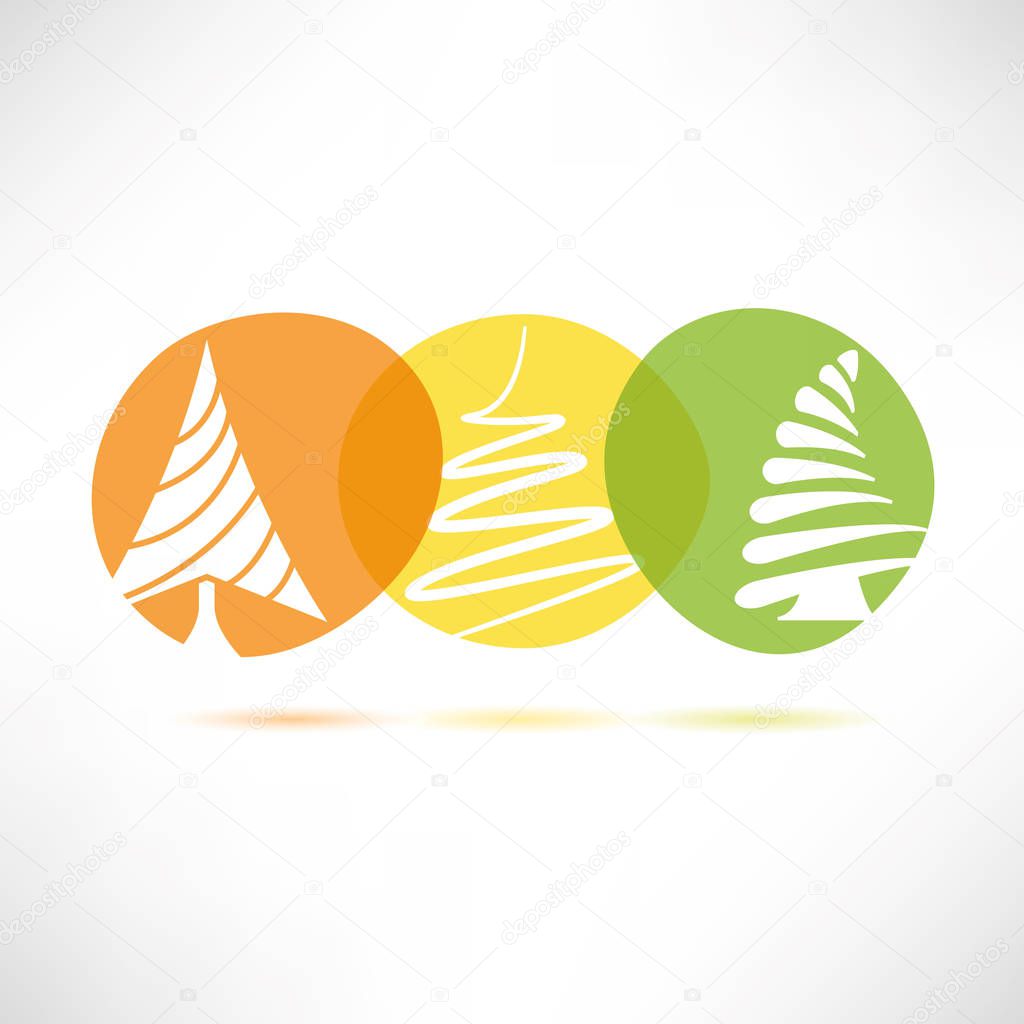 set of Christmas icons, simply vector illustration 
