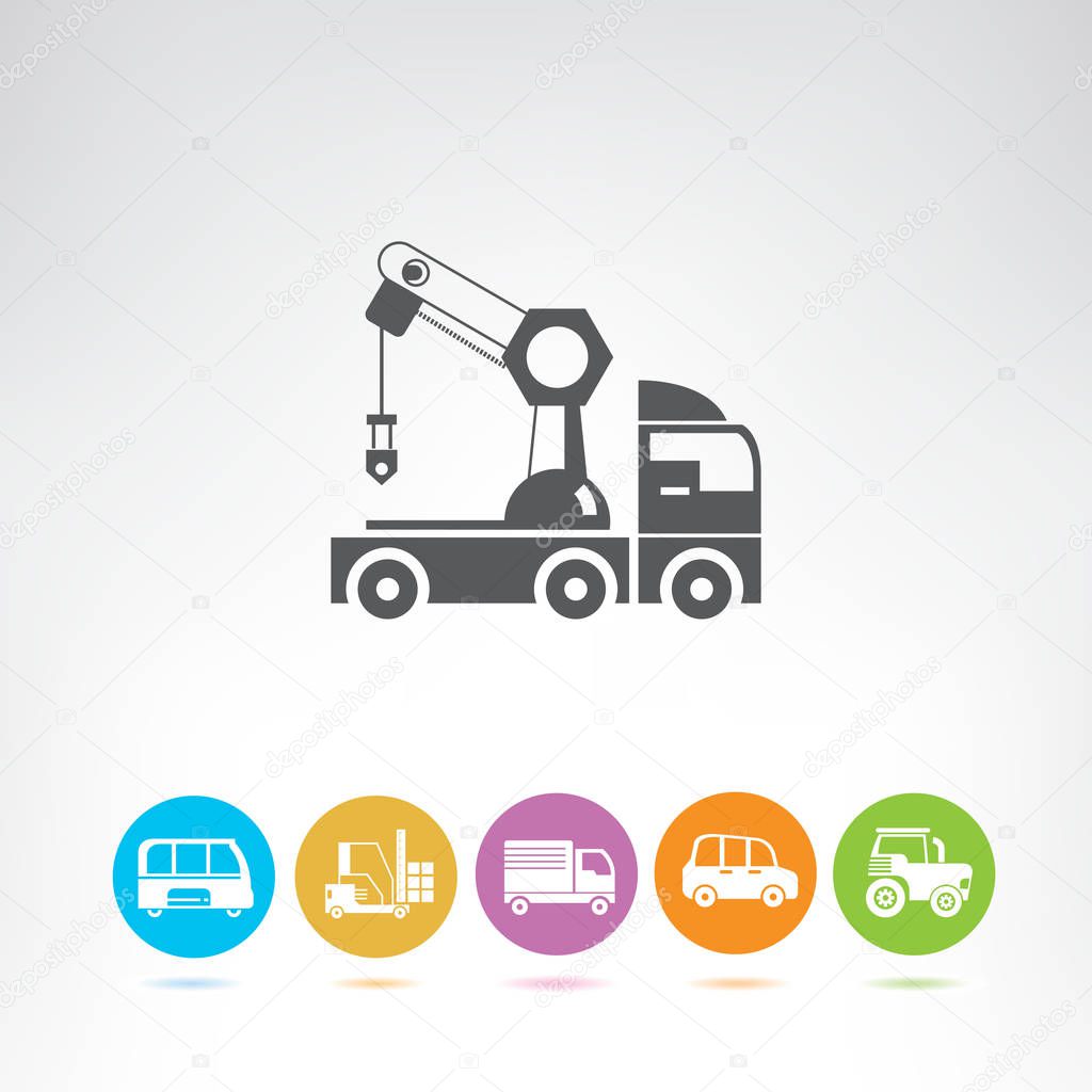 Web icon. Vector illustration of  vehicle