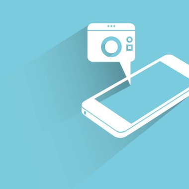 Web simgesi. Akıllı telefonun vektör illüstrasyonu