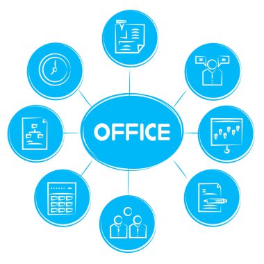 iş konsepti, ofis vektör illüstrasyon 