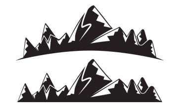 Dağlar vektör Illustration. Seyahat