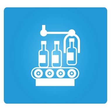 Robotik kol simgesi, vektör illüstrasyon 