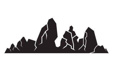 Dağlar vektör Illustration. Seyahat