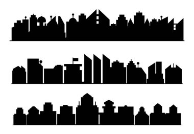 cityscape siluet vektör illüstrasyon