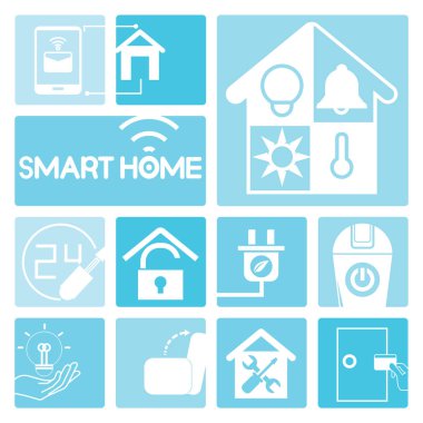 Vektör illüstrasyon. akıllı ev konsepti