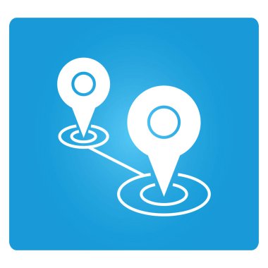 konum web simgesi vektör illüstrasyonu 