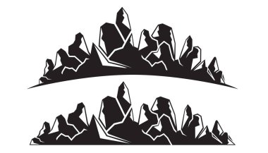 Dağlar vektör Illustration. Seyahat