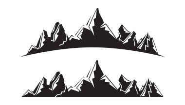 Dağlar vektör Illustration. Seyahat