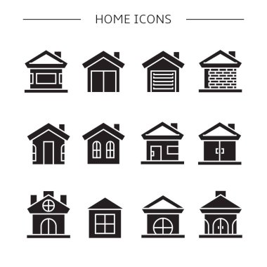 binalar, simgeler vektör Illustration