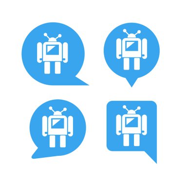robot simgelerinin vektör illüstrasyonu