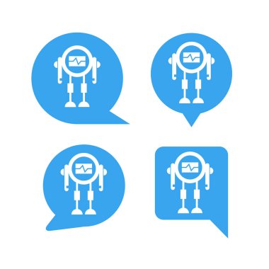 robot simgelerinin vektör illüstrasyonu