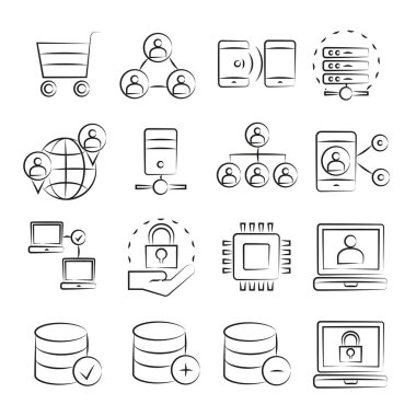 Web simgeler kümesi. vektör çizim    