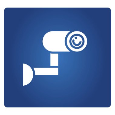 CCTV uyarı işareti vektör illüstrasyon