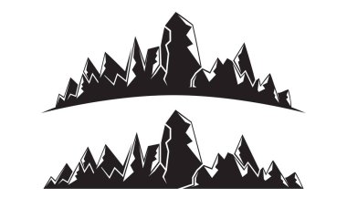 Dağlar vektör Illustration. Seyahat