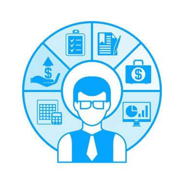 Avatar web simgesi. Vektör çizim 