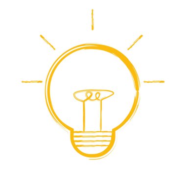 web simgesi, fikir ampul vektör illüstrasyon 