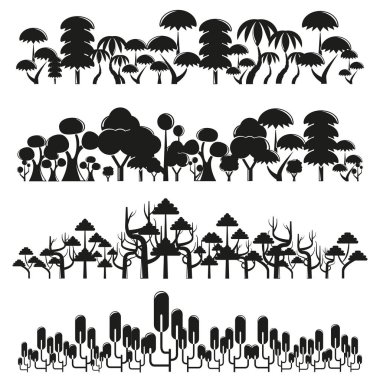 ağaçlar, simgeler vektör Illustration 