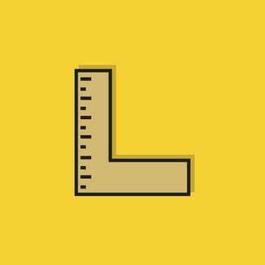Web simgesi. Cetvelin vektör çizimi