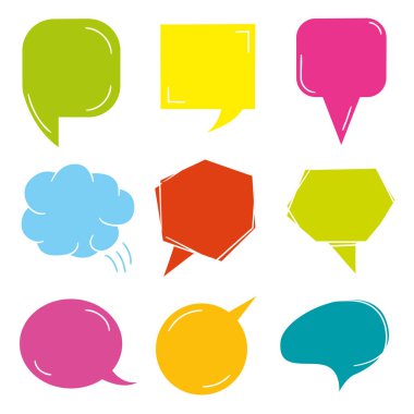 Konuşma baloncuklarının vektör çizimi