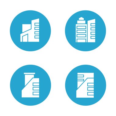 modern binaların vektör Illustration, simgeler