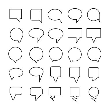 Konuşma baloncuklarının vektör çizimi