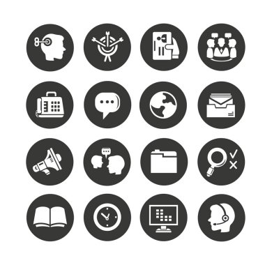 iş çizgisi simgeleri kümesi, vektör çizimi