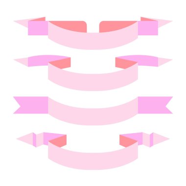 şeritler veya afiş ayarlayın. Vektör Illustration 