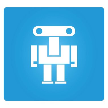 Robot simgesinin vektör illüstrasyonu 