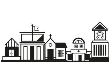 Cityscape binalar vektör Illustration