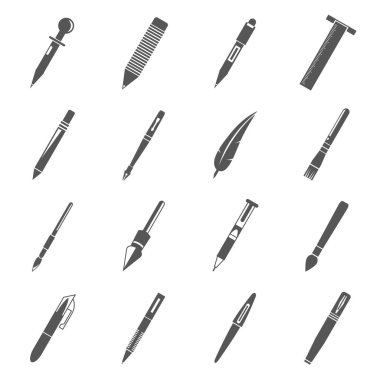 çizim araçlarının vektör illüstrasyonu