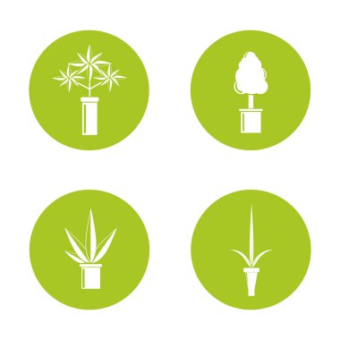 ağaçlar, simgeler vektör Illustration 