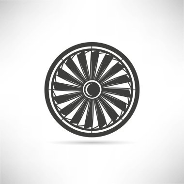 Türbin simgesinin vektör çizimi