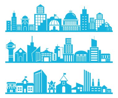 Cityscape binalar vektör Illustration