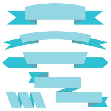 şeritler veya afiş ayarlayın. Vektör Illustration 