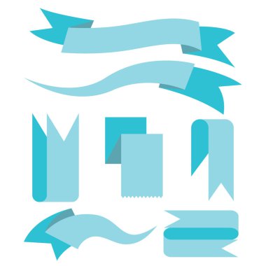 şeritler veya afiş ayarlayın. Vektör Illustration 