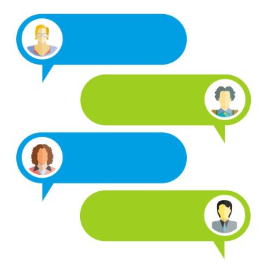 Kullanıcı kabarcıklar vektör Illustration