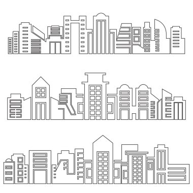 Cityscape binalar vektör Illustration