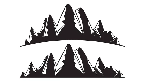 Vektor Ilustrasi Pegunungan Perjalanan - Stok Vektor