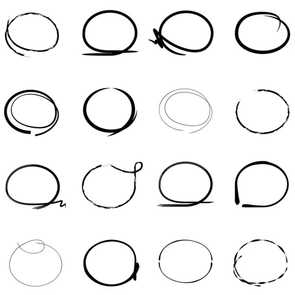 Elementos Marcadores Desenhados Mão Simplesmente Ilustração Vetorial — Vetor de Stock