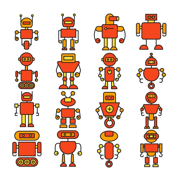 Ilustración Vectorial Robots — Vector de stock