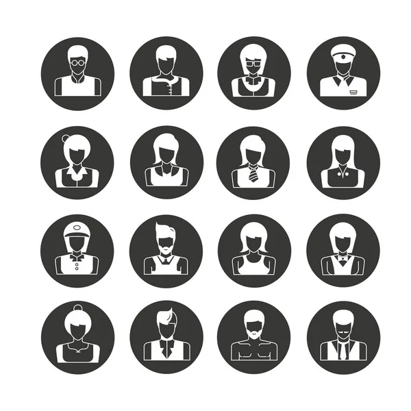 Avatars Set Vector Illustratie — Stockvector