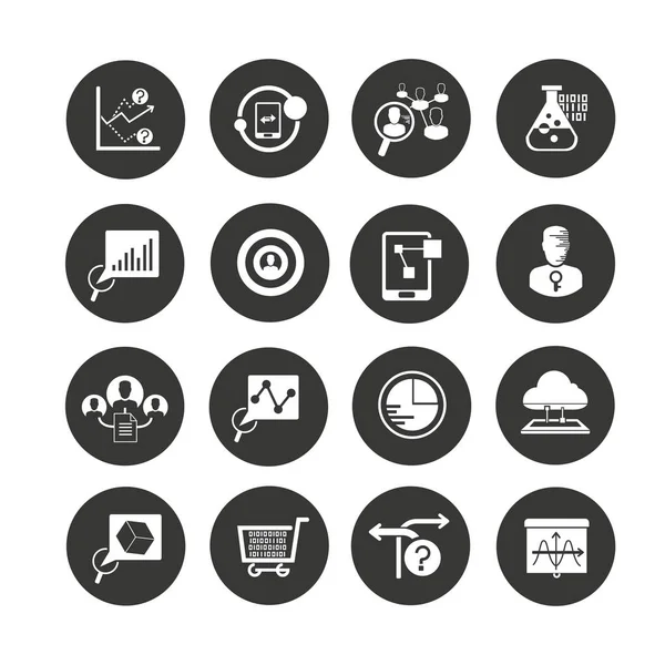 Web Icons Set Vector Illustration — Stock Vector