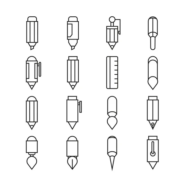 Illustration Vectorielle Des Outils Dessin — Image vectorielle