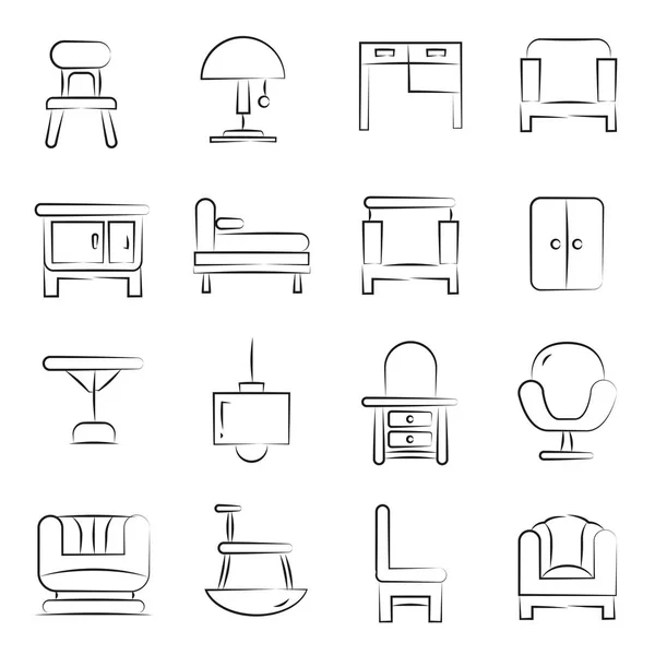 Web Icons Gesetzt Vektorillustration — Stockvektor